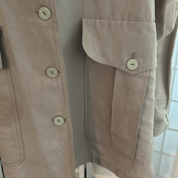 LINEN Blend Stella McCartney Tan Swing Coat Sz 40 - Picture 4 of 10